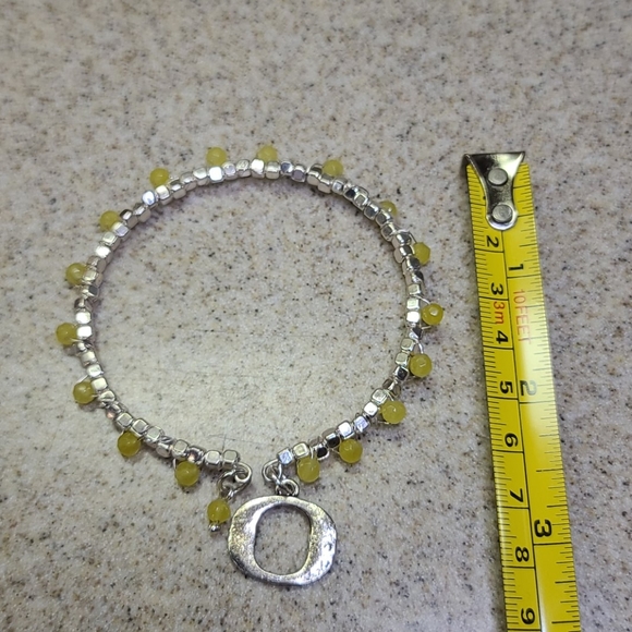 Bracelet Oregon Silver/Yellow. ADJUSTABLE - Picture 4 of 7